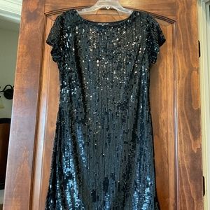 CHAUDRY SEQUIN COCKTAIL DRESS  LARGE